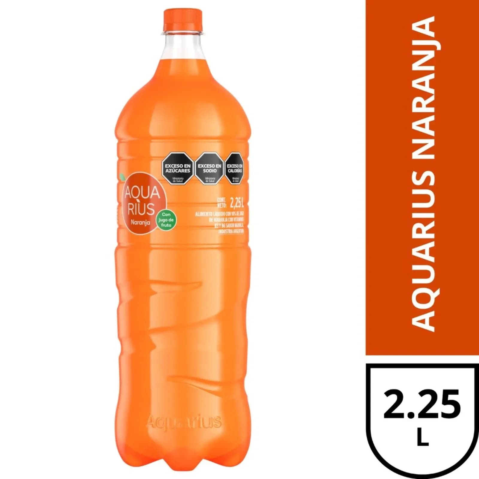 Agua Saborizada Aquarius Naranja 2,25 lts