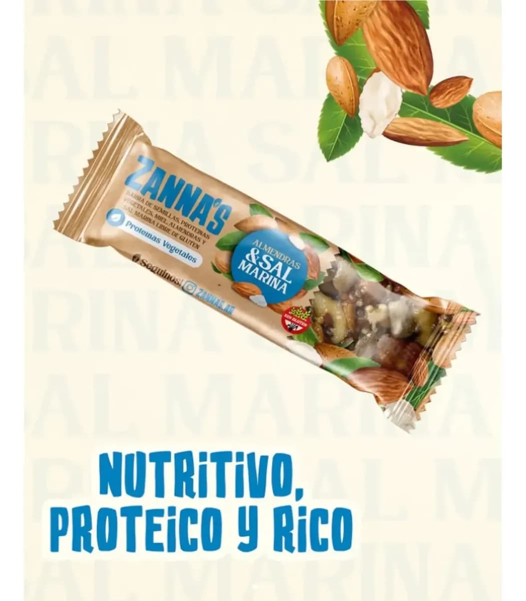 Barrita de Almendras y Sal Marina ZANNAS x 40g