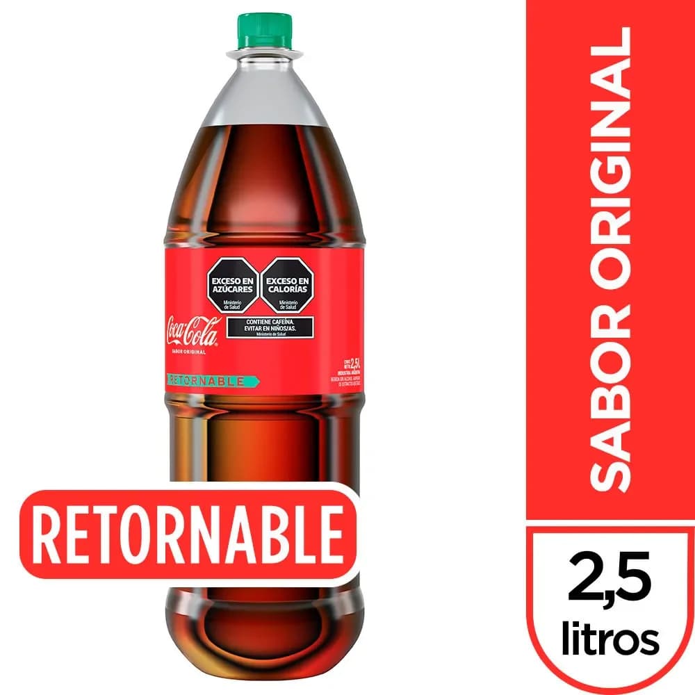 Gaseosa Coca Cola Sabor Original Retornable 2,5 Lts