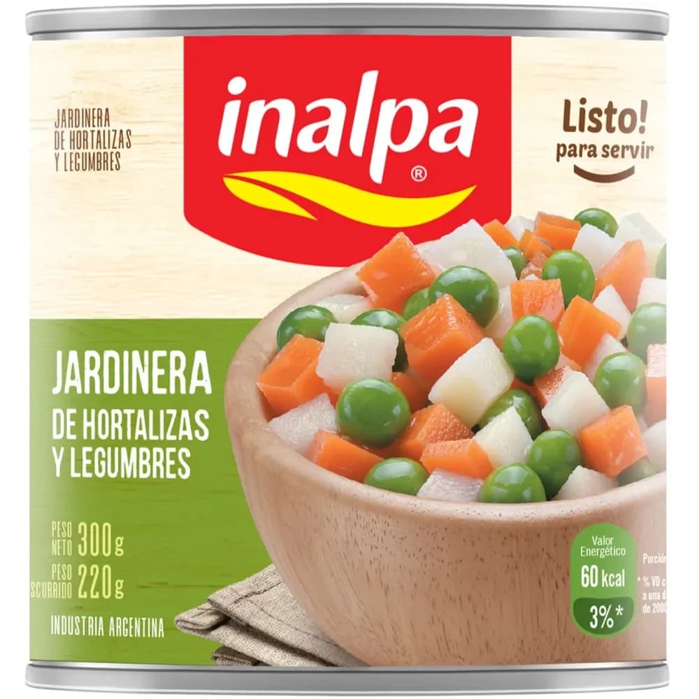 Jardinera Inalpa hortalizas y legumbres lata 300g