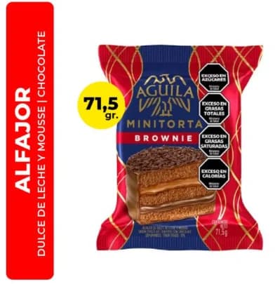 Alfajor Águila Brownie 71,5 Gr