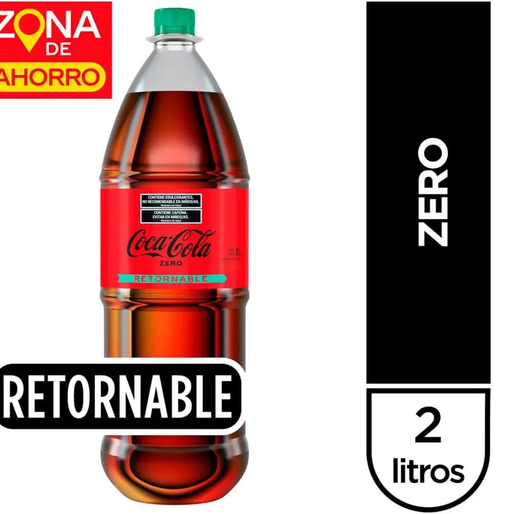 Gaseosa Coca Cola ZERO 2 lts