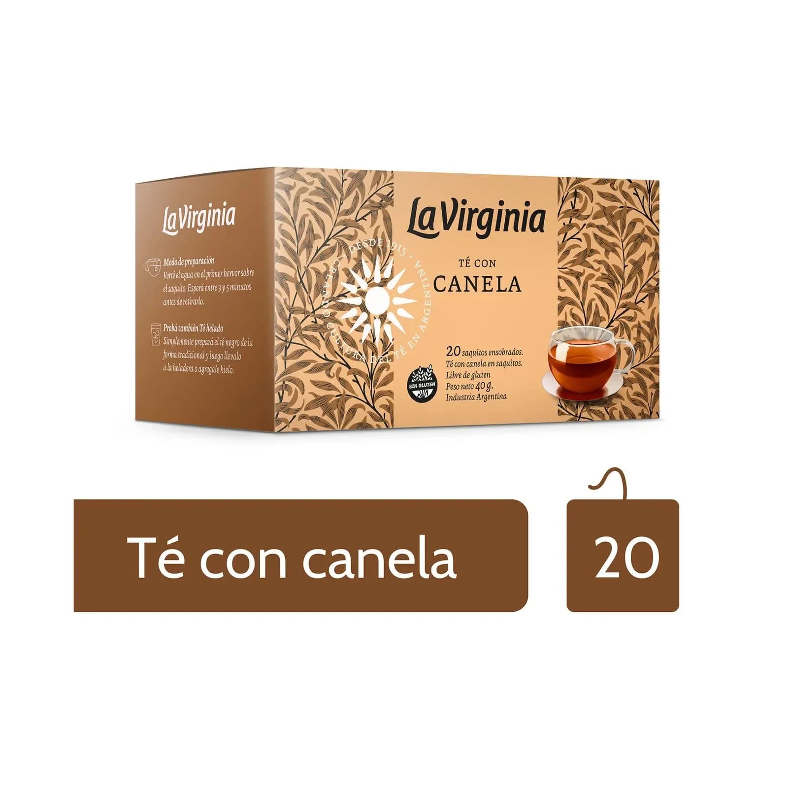 Té La Virginia de Canela x 20 Saquitos 40g