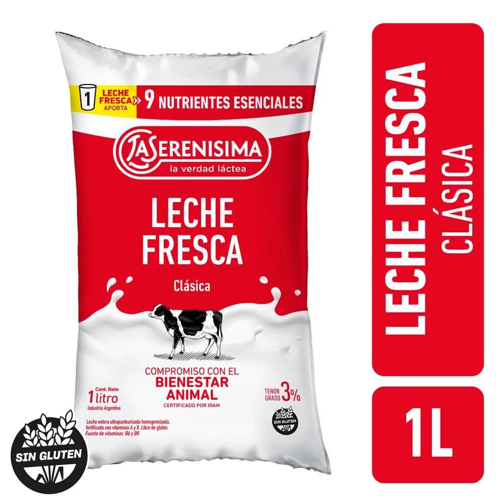 Leche Multivitaminas 3% La Serenísima Sachet 1 Lt