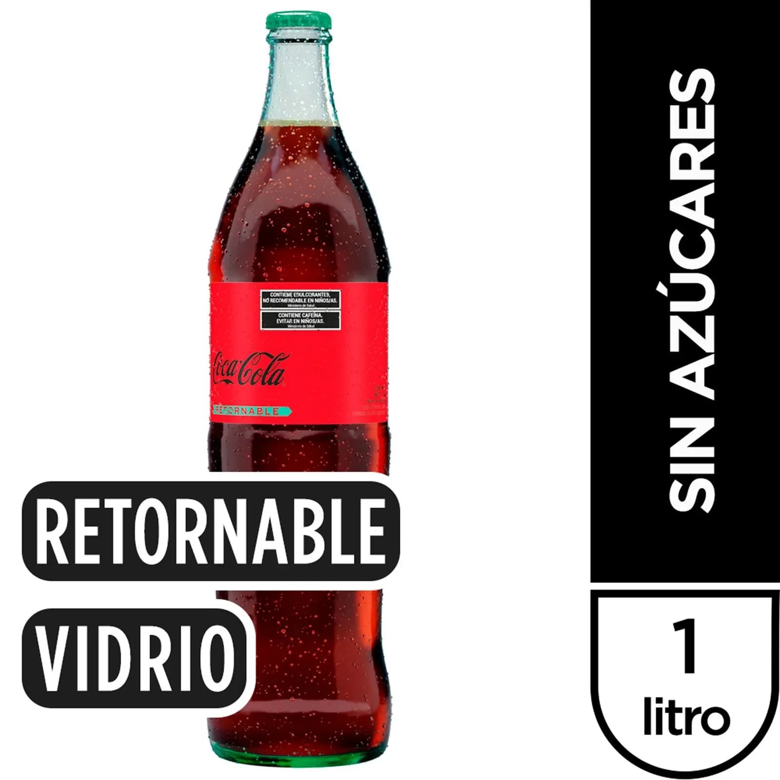 Gaseosa Coca Cola 1L Retornable ZERO