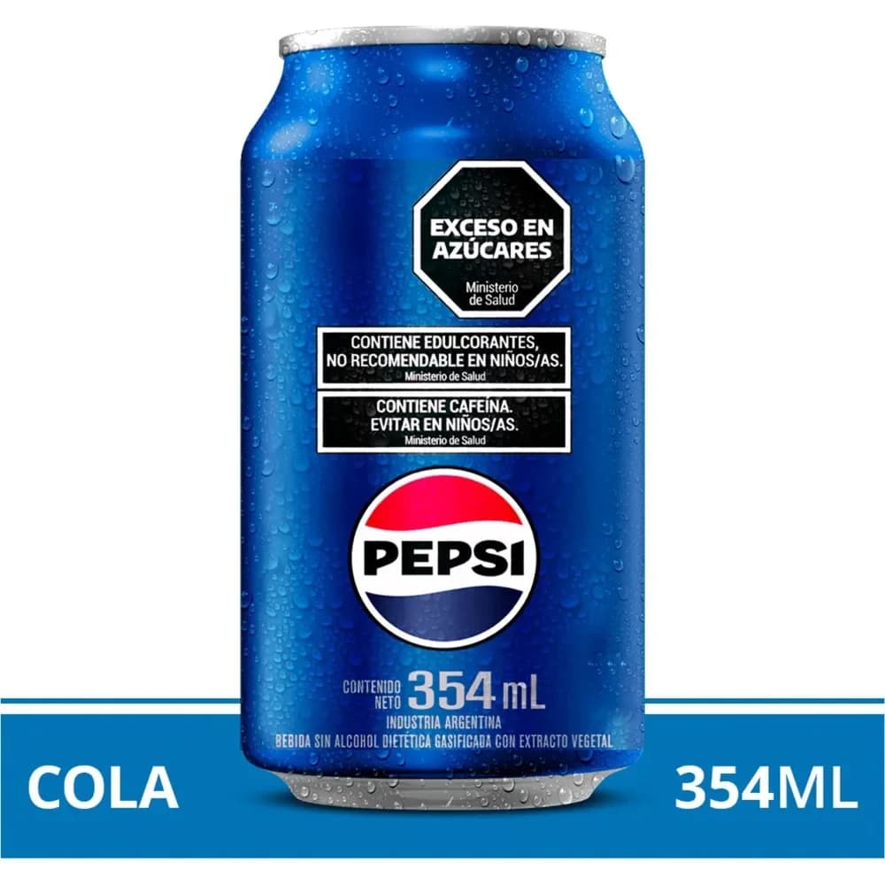 Gaseosa Pepsi Cola regular en lata 354 ml