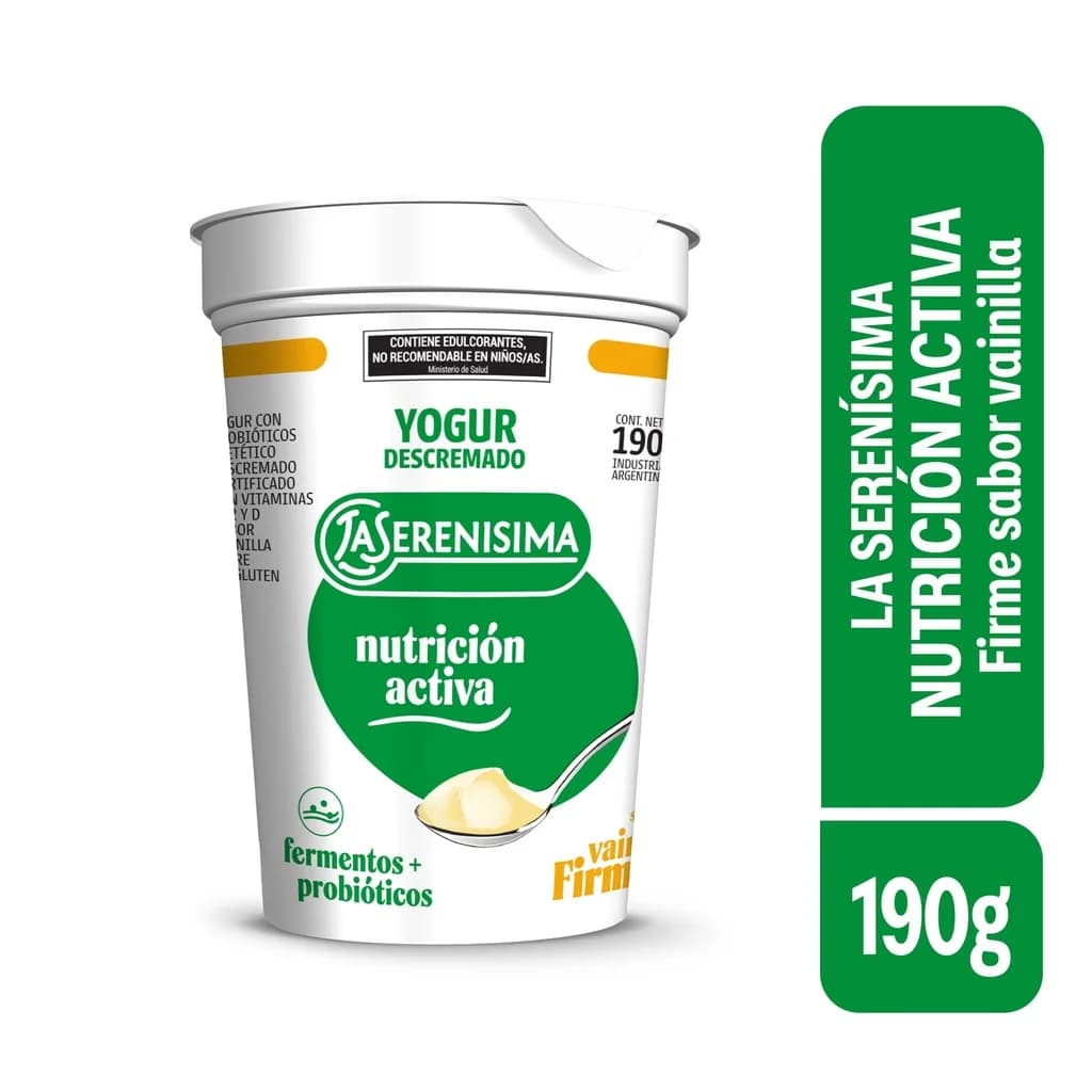 Yogur Serenisima Vainilla Descremado Nutricion Activa 190g