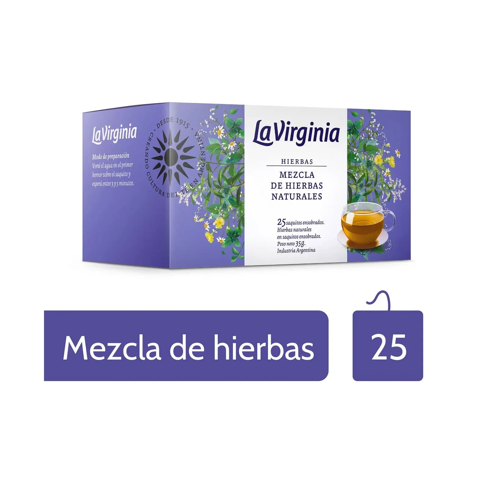 Té Mezcla de Hierbas La Virginia x 25 saquitos 35g