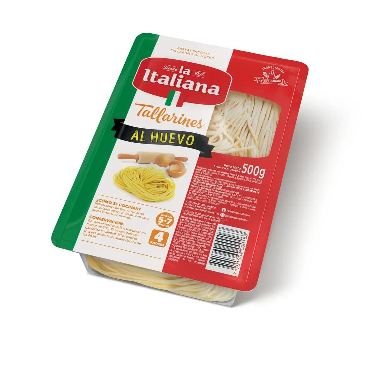 Fideos Tallarines Frescos Italiana 500g