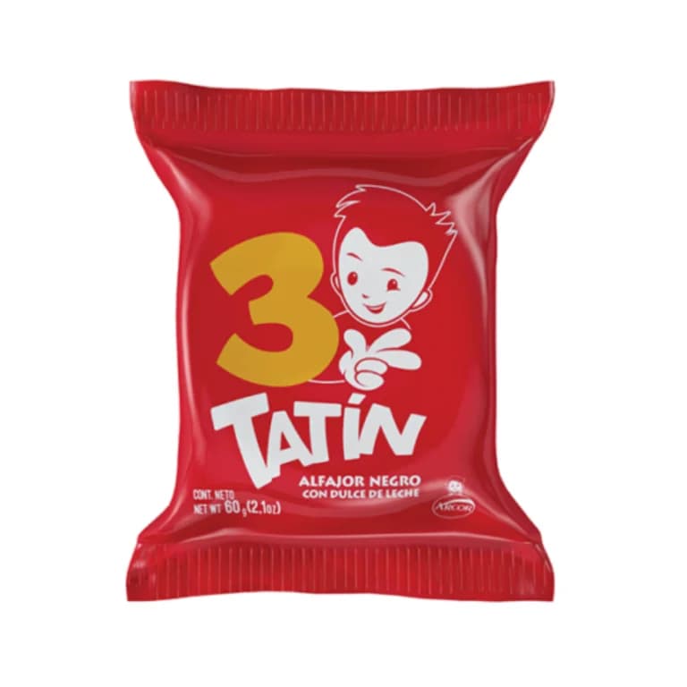 Alfajor Tatin Negro Triple 60 Gr