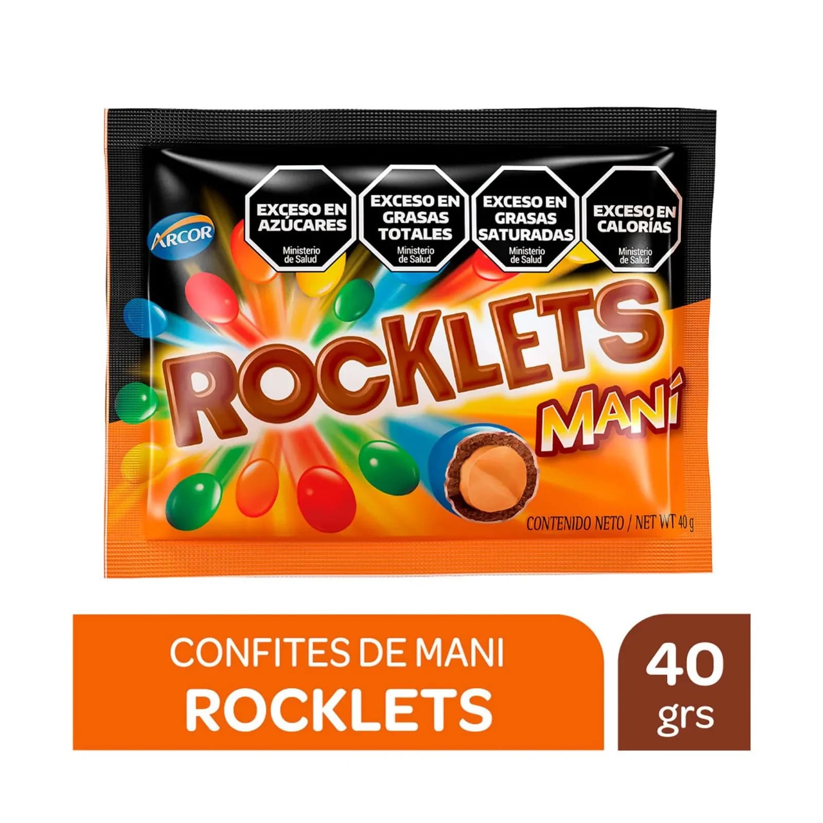 Rocklets Chocolate con Maní 40 Grs
