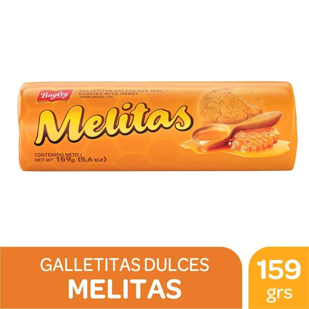 Galletitas Dulces Melitas Vainilla Miel 159Grs