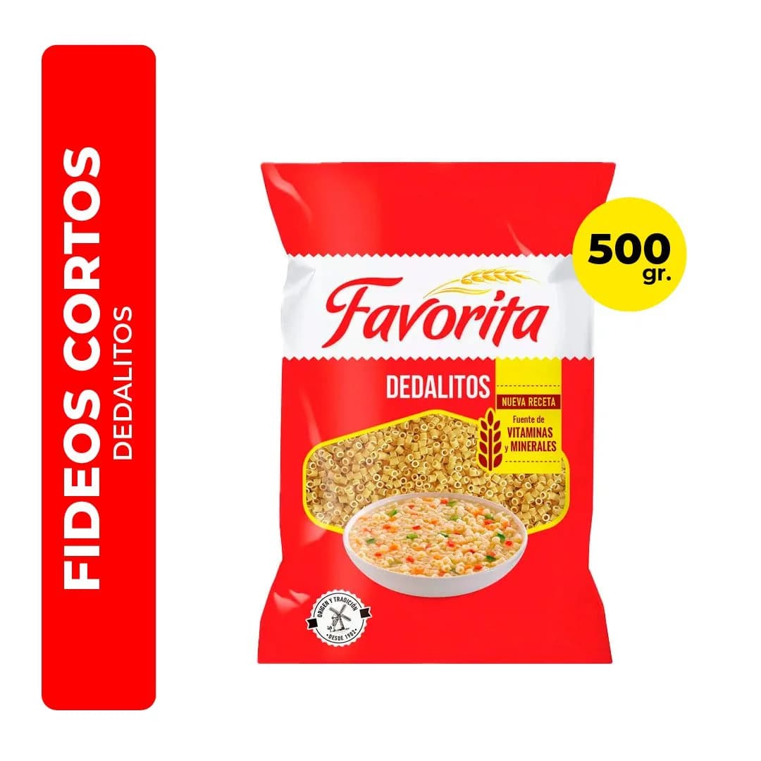 Fideos Favorita Dedalitos 500Gr