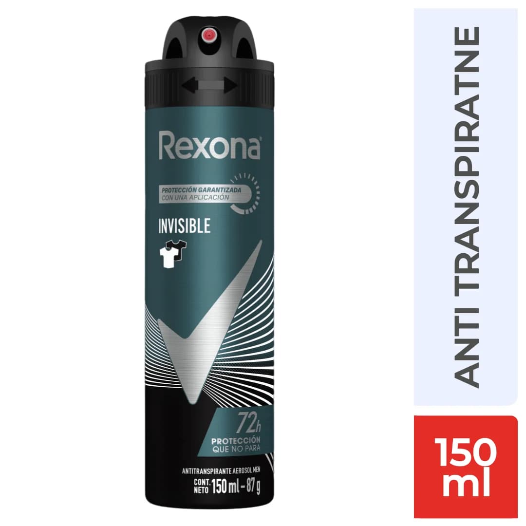 Antitranspirante Rexona Invisible Men en Aerosol 150 ml 87g