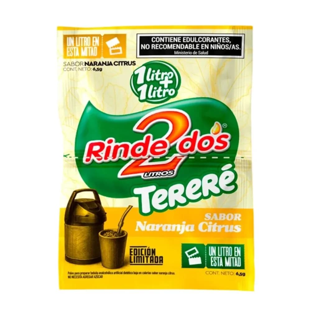 Jugo Rinde 2 Terere Naranja Citrus en Sobre 13 grs