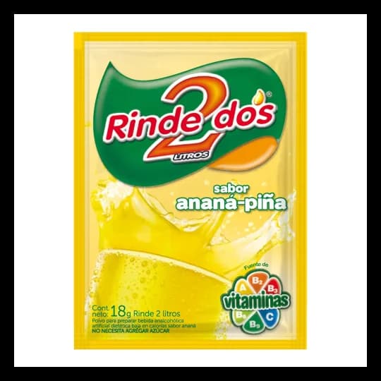 Jugo Rinde 2 Ananá en Sobre 13 grs