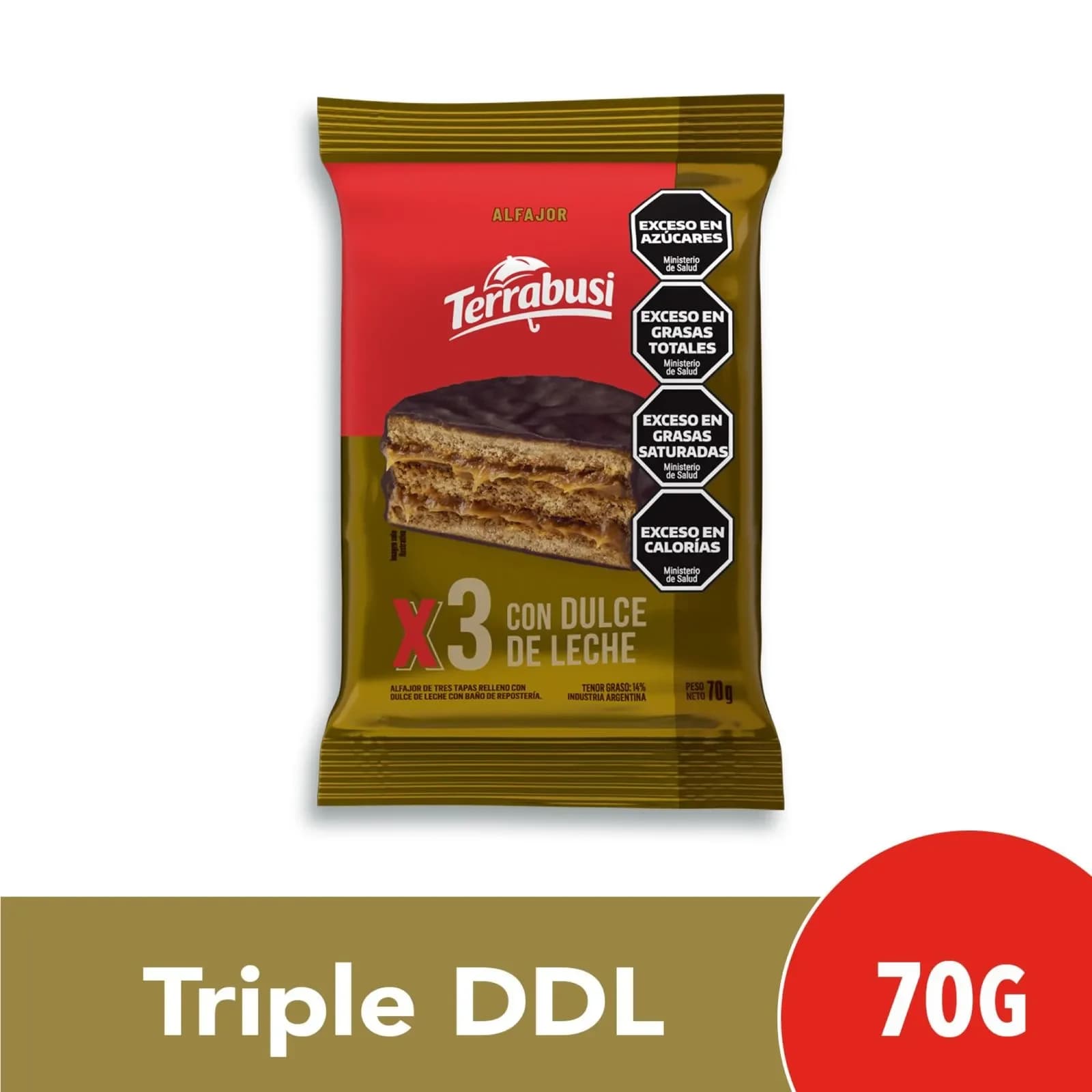 Alfajor Triple Terrabusi Clasico 70 g