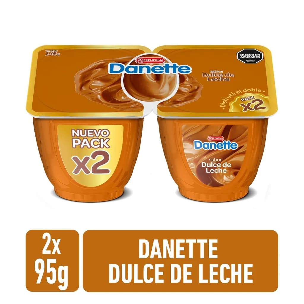 Postre sabor dulce de leche Danette 190 gr x unidad