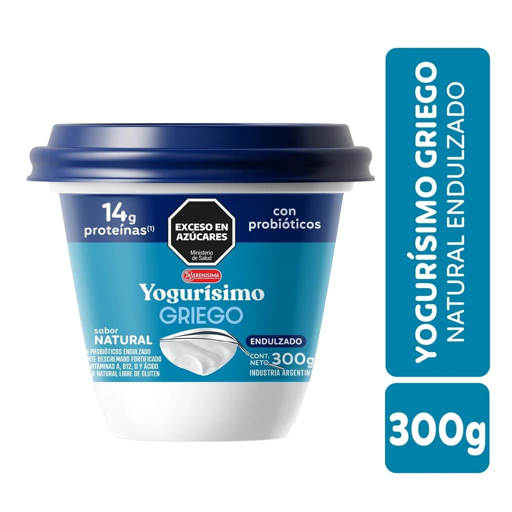 Yogurísimo Griego Natural Endulzado 300gr