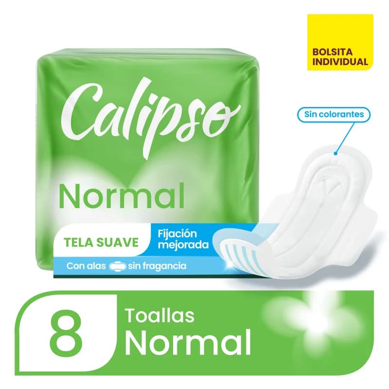 Toallitas Femenina Calipso Normal 8 Unidad