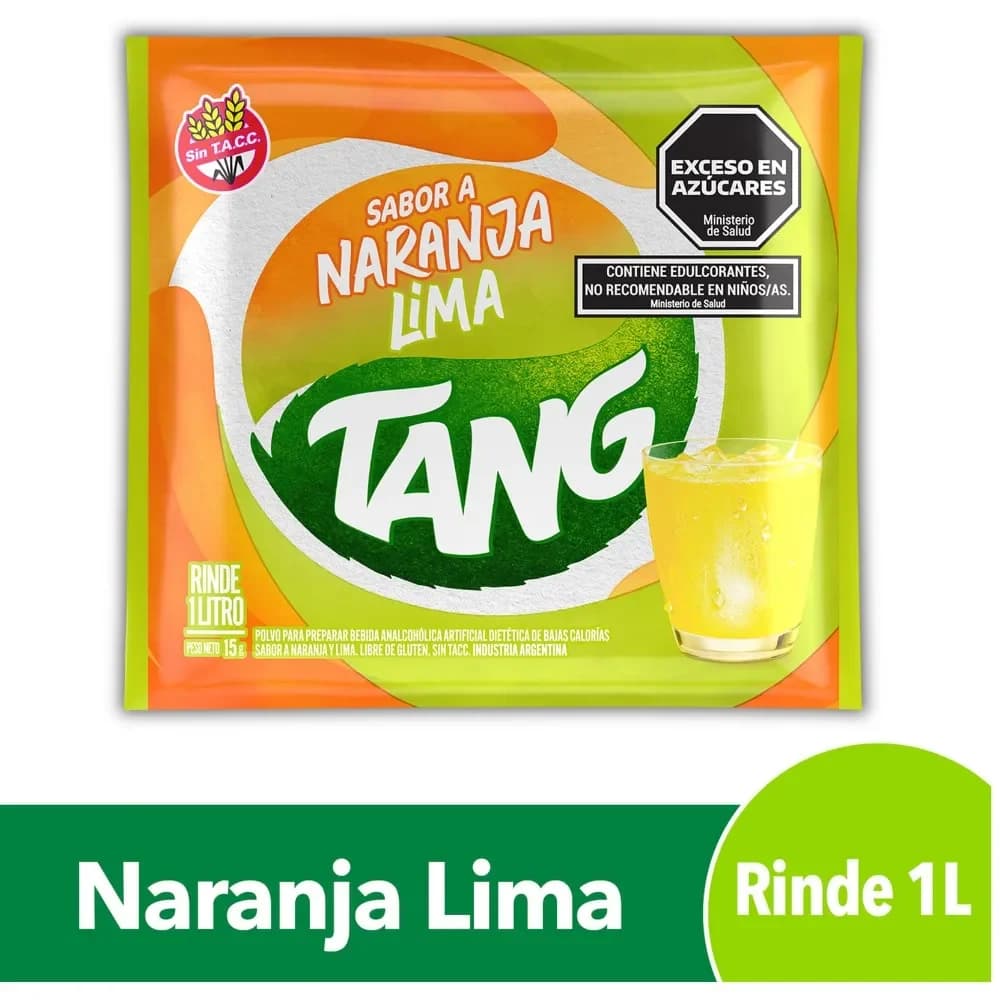 Jugo en Polvo Tang Naranja Lima 15 grs