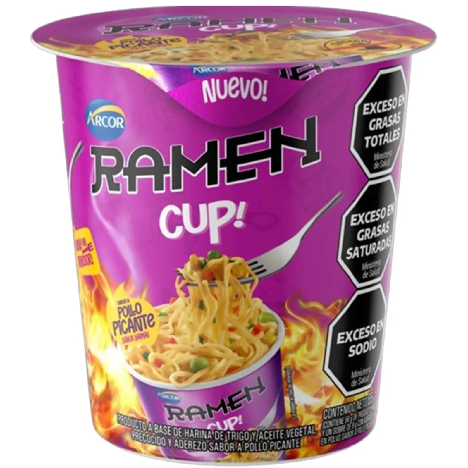 Ramen en vaso Arcor Sabor Pollo Picante 65 grs