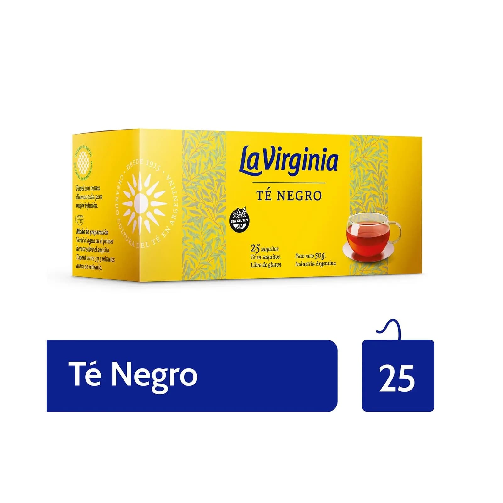 Té Negro La Virginia x 25 Saquitos 50g