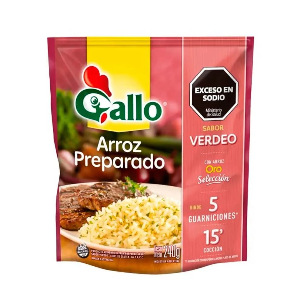 Arroz Preparado Gallo Verdeo 240g
