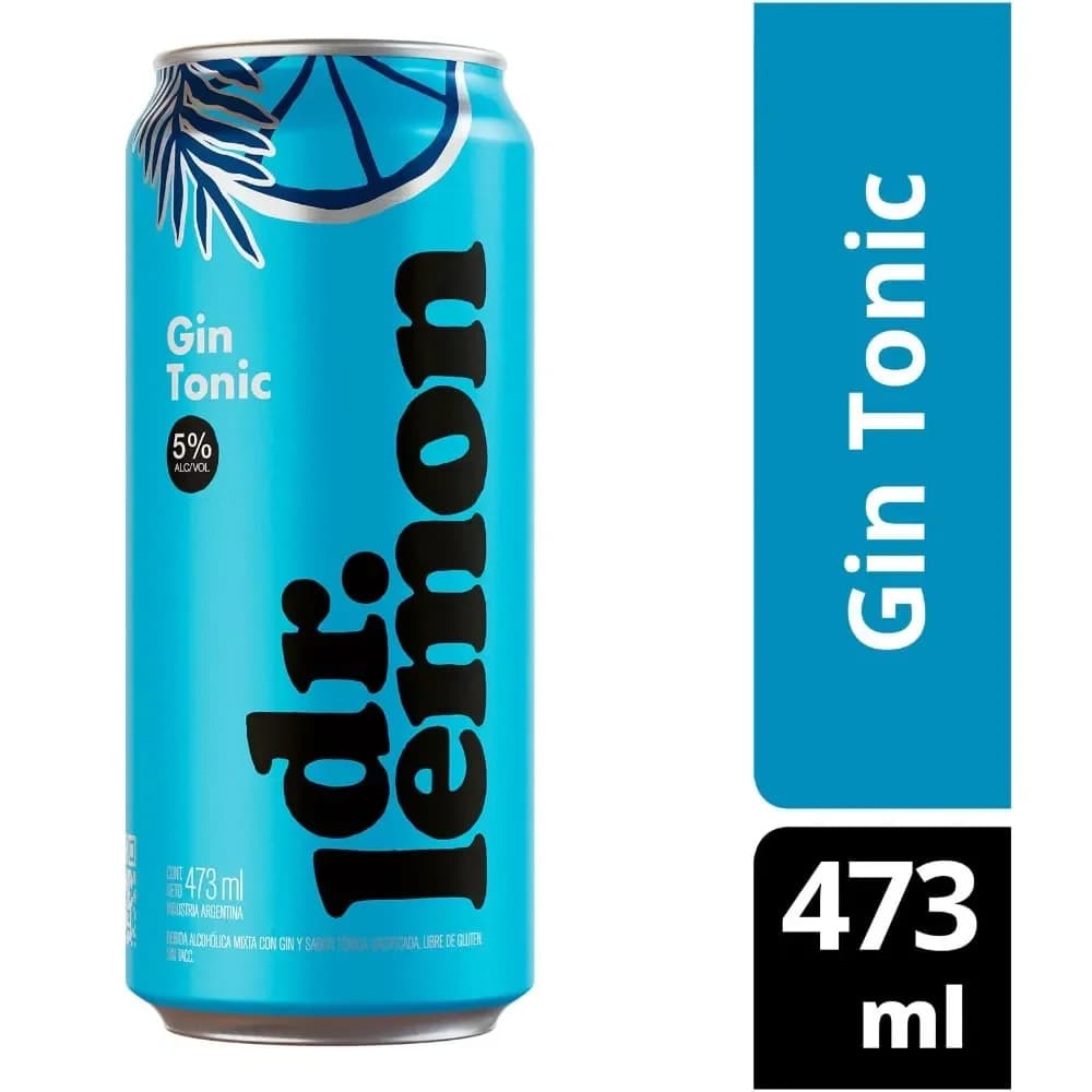 Aperitivo con Alcohol Dr Lemon Gin Tonic en lata 473ml
