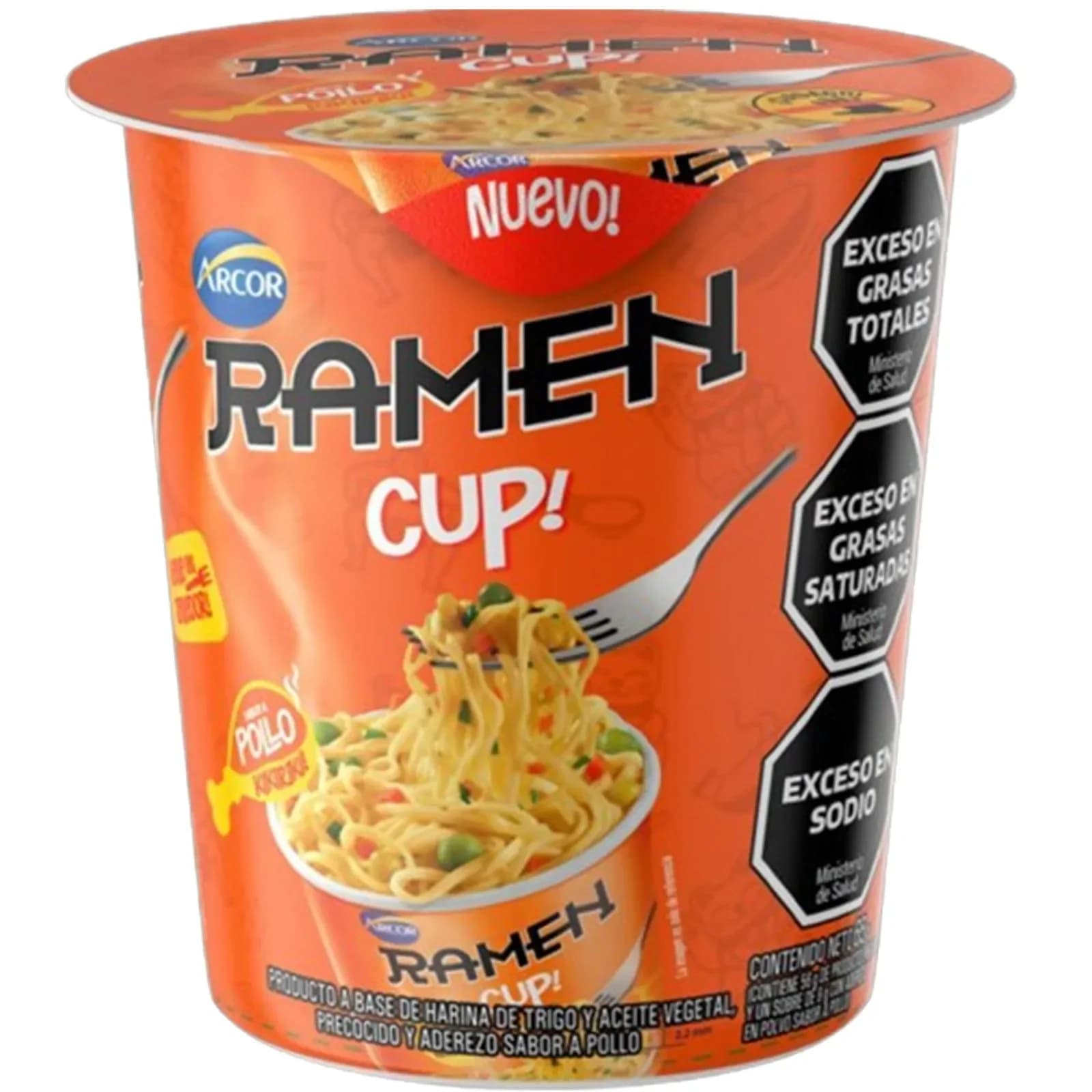 Ramen en vaso Arcor Sabor Pollo 65 grs