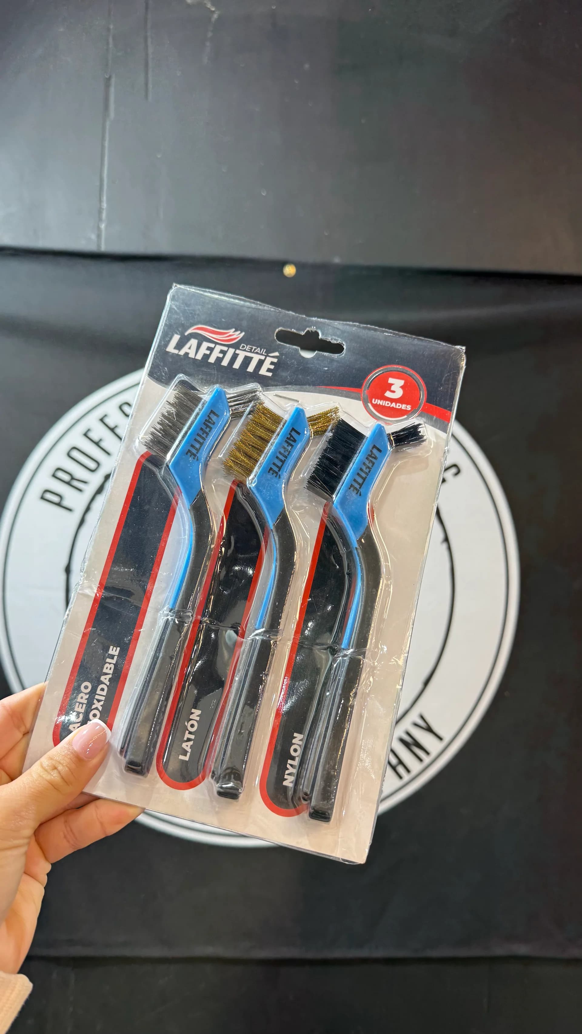 JUEGO 3 CEPILLO 180MM NYLON LATON Y ACERO LAFFITTE
