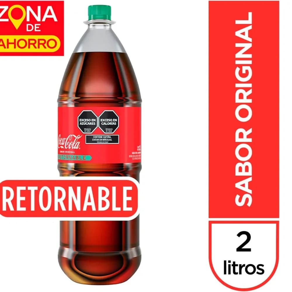 Gaseosa Coca Cola sabor Original Retornable 2 lts