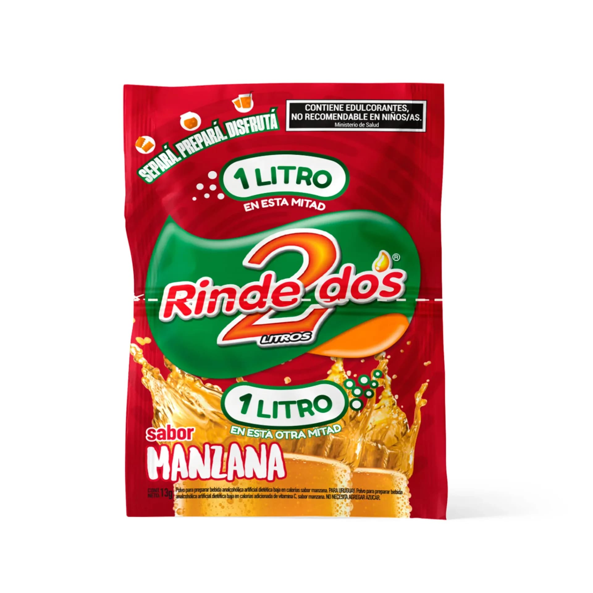 Jugo Rinde 2 Manzana en Sobre 13 grs