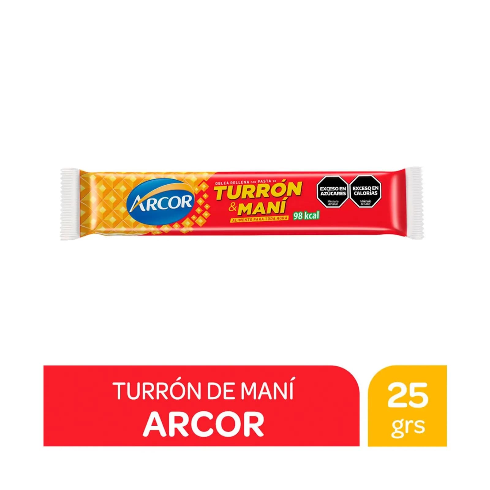 Oblea Arcor Turrón y Maní 25 Grs