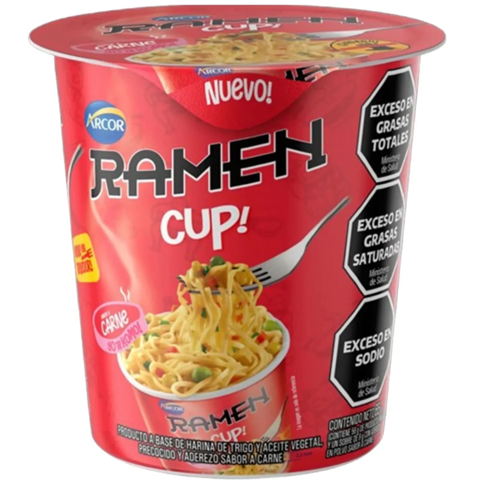 Ramen en vaso Arcor Sabor Carne 65 grs