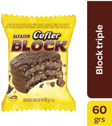 Alfajor Cofler Block Triple 60Gr