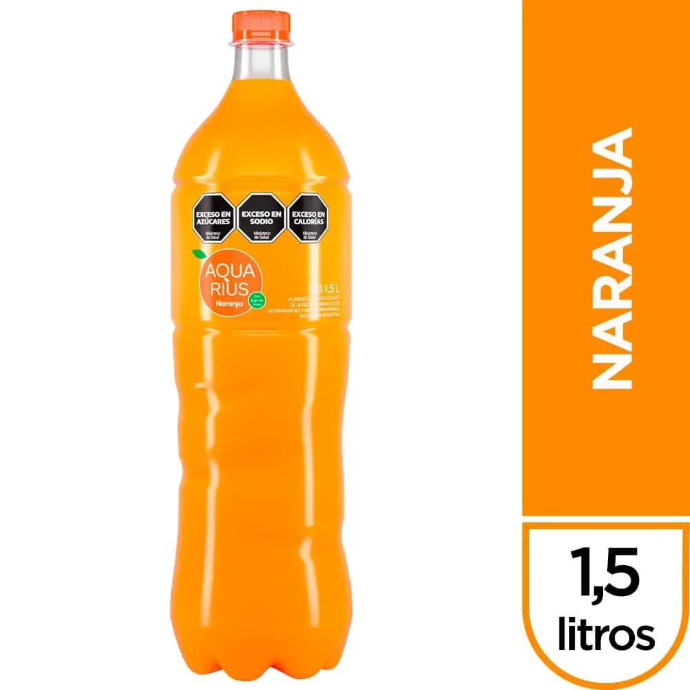 Agua Saborizada de Naranja Aquarius 1,5 lts