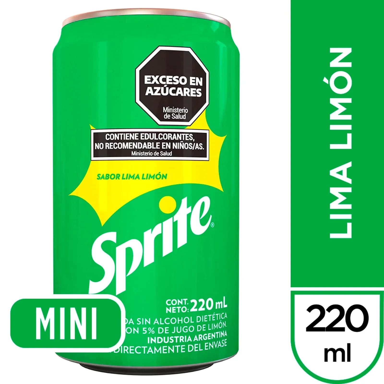 Gaseosa lima limón Sprite mini lata 220 ml