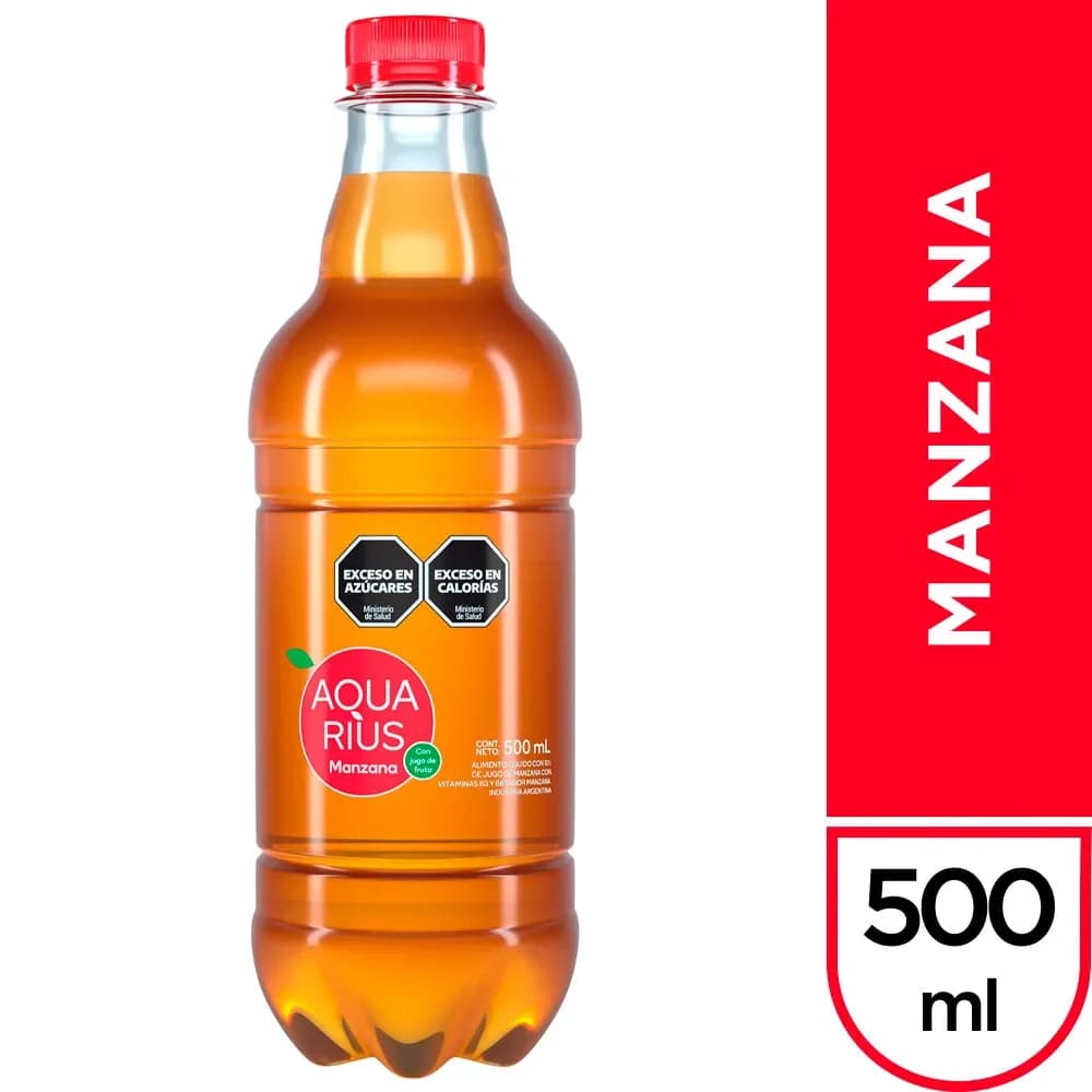 Agua Saborizada de Manzana Aquarius 500 ml
