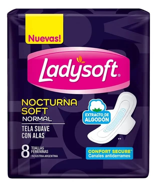 Toallitas Ladysoft Nocturna Soft