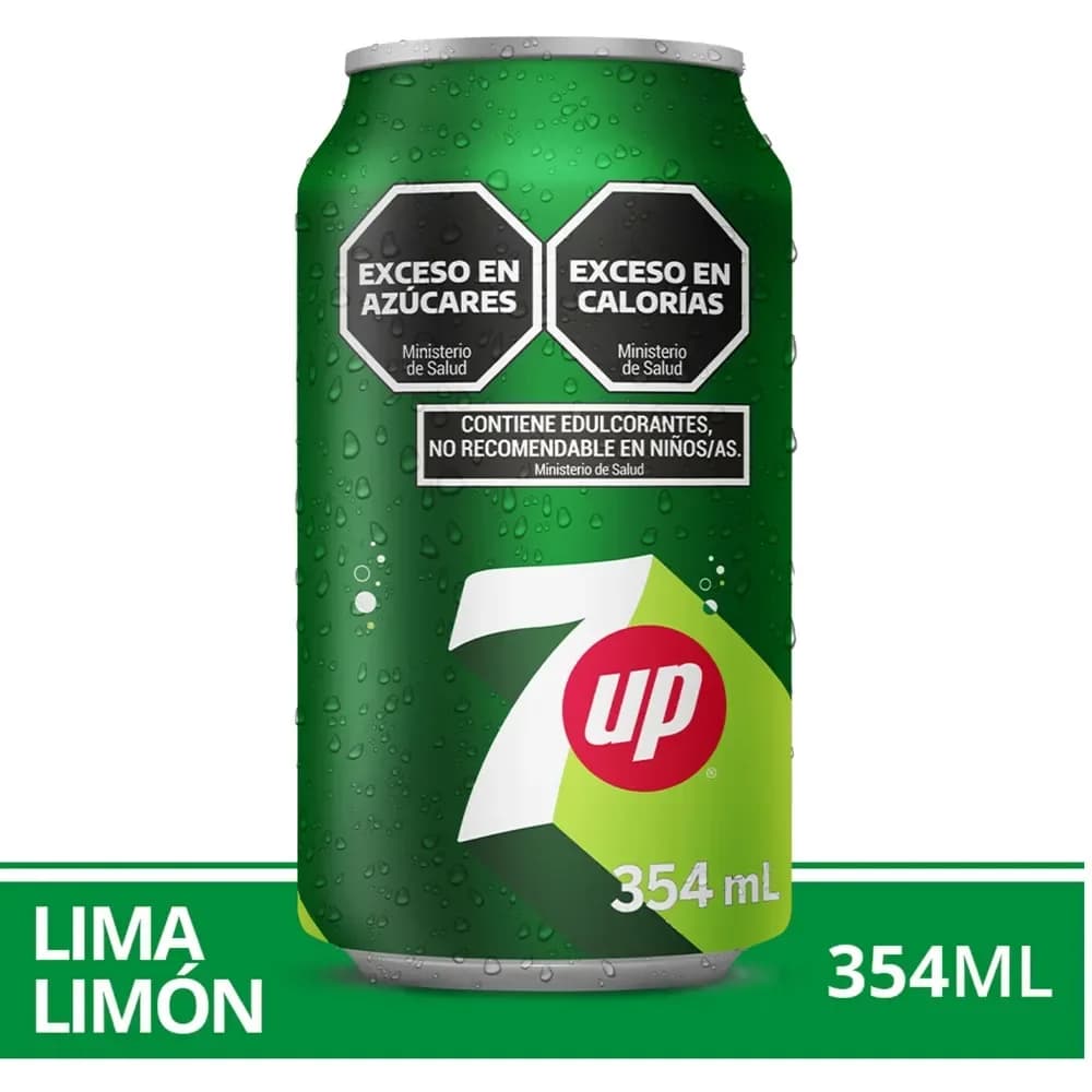 Gaseosa 7 Up Lima Limón regular en lata 354 ml