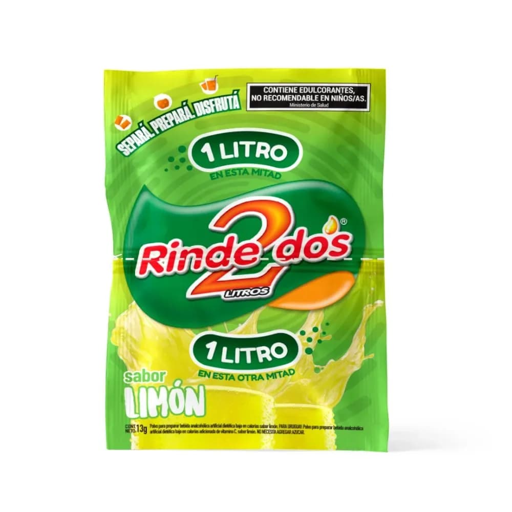 Jugo Rinde 2 Limón en Sobre 13 grs