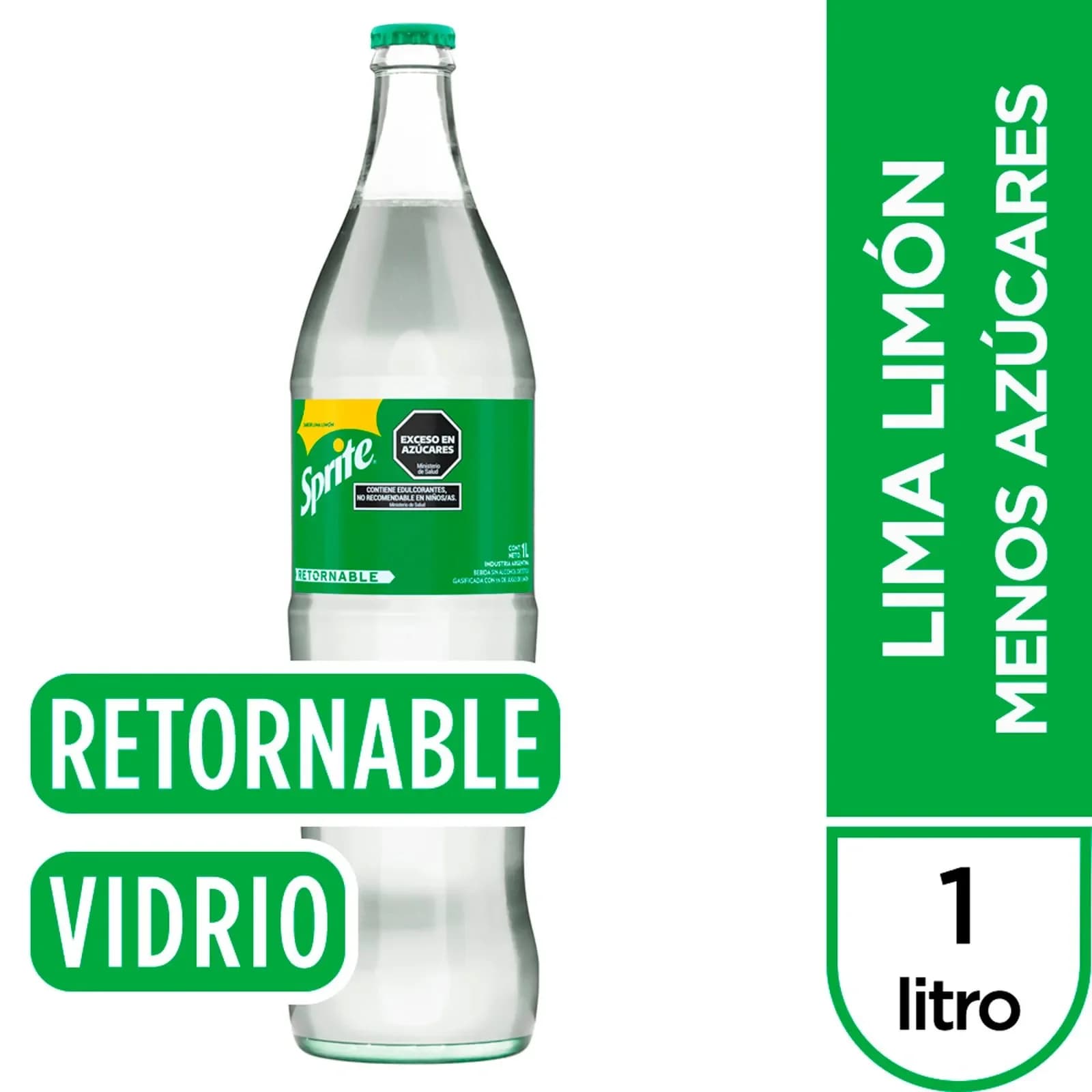 Gaseosa Sprite lima limón vidrio Retornable 1 Lts.