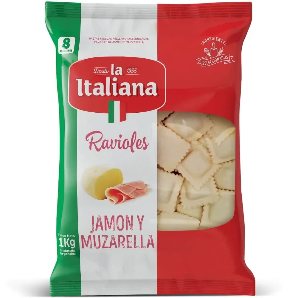 Ravioles La Italiana Jamón y Muzarella 1 kg