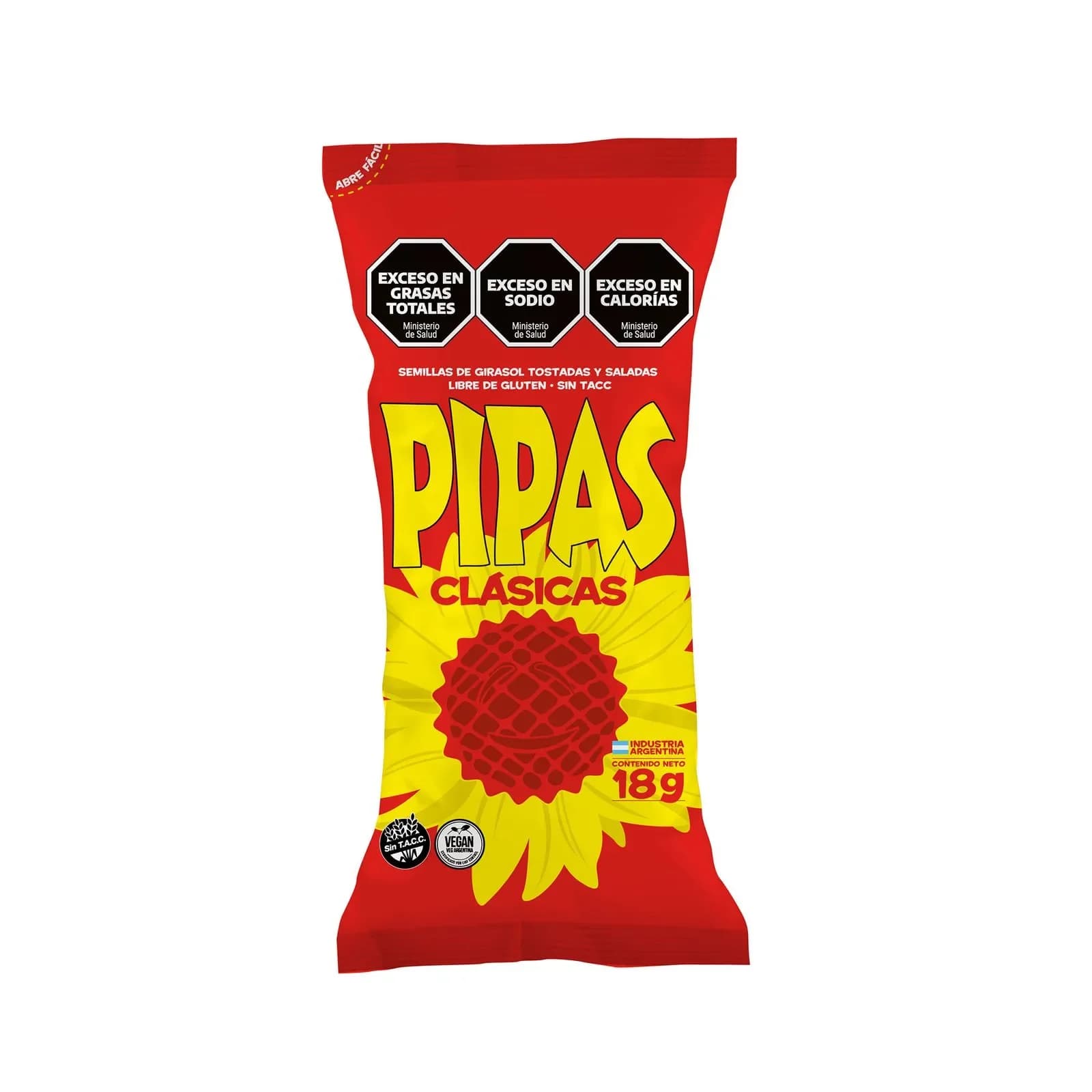 Semillas de Girasol Pipas Tostado y Salado 18 Grs