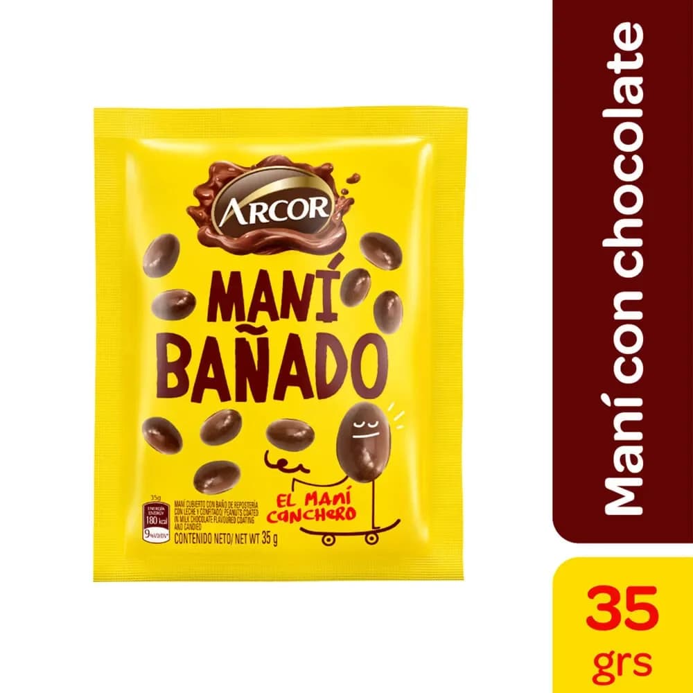 Maní con Chocolate Arcor canchero 35 Grs
