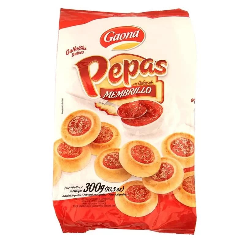 Galletitas Gaona Pepas Membrillo X 300 Gr