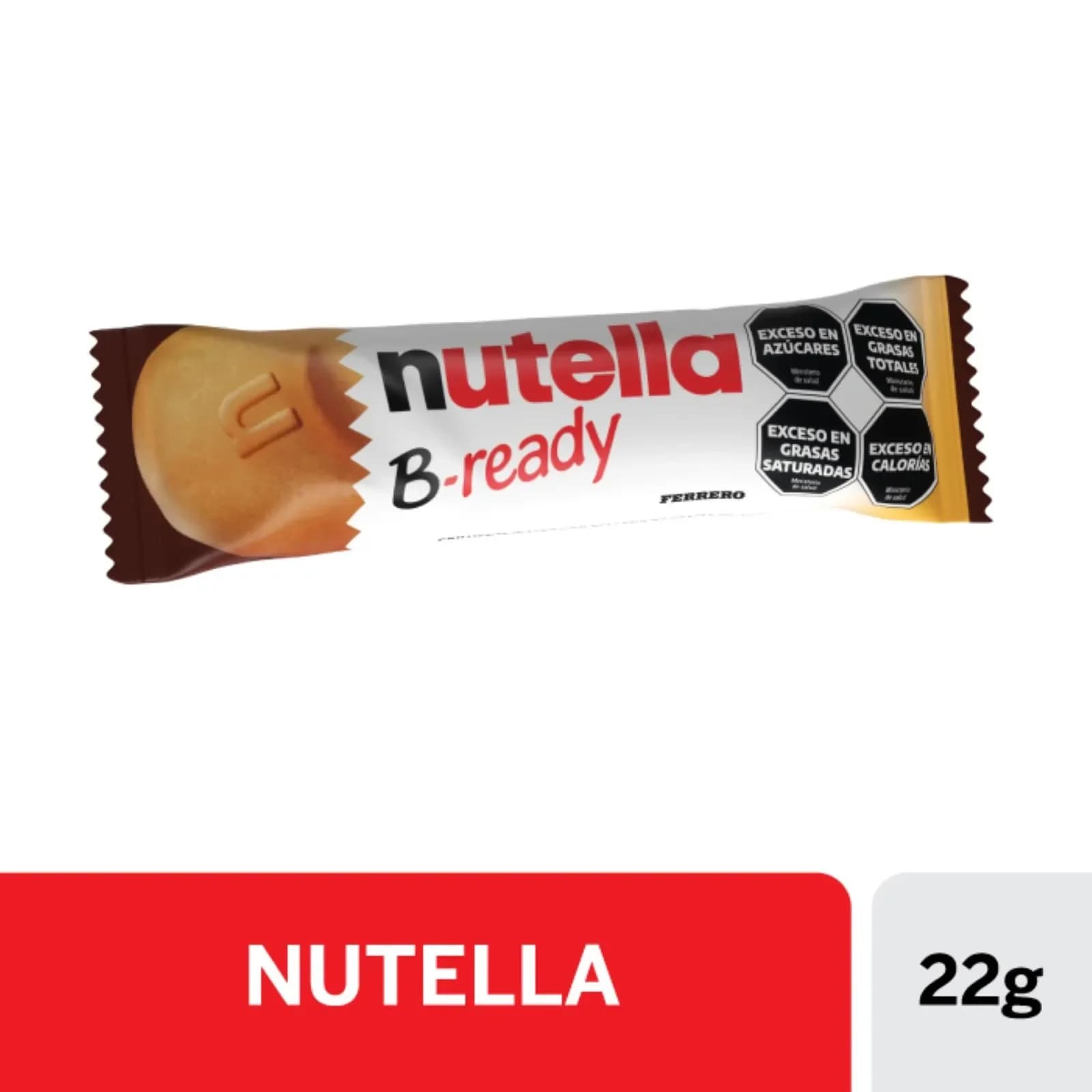 Nutella Oblea rellena con crema de avellanas B.ready 22g