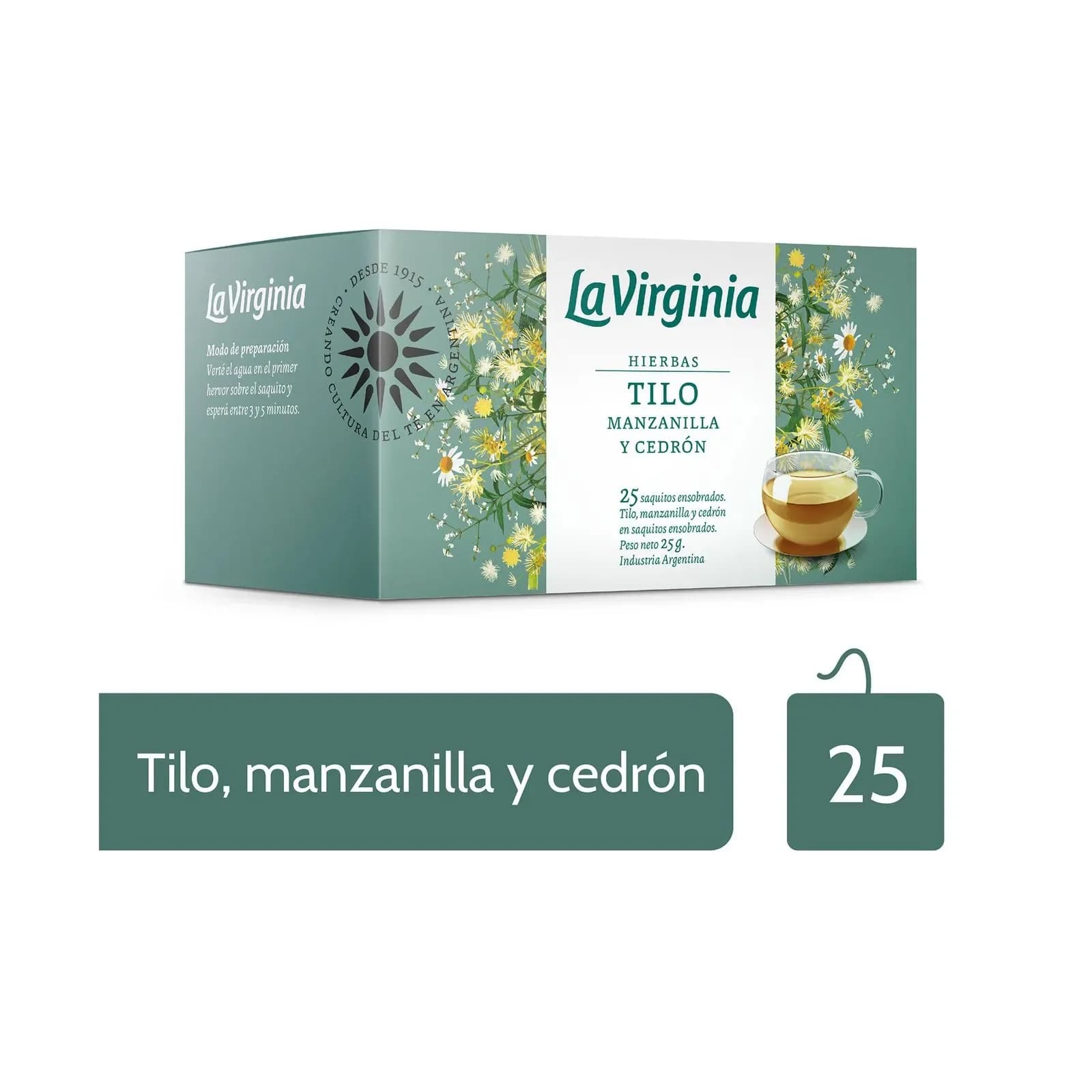 Té de Tilo Manzanilla La Virginia 25 Saquitos 25g