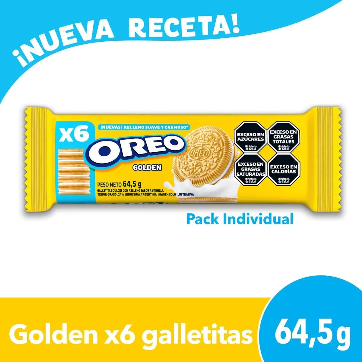 Galletitas Oreo Golden Vainilla 64,5g